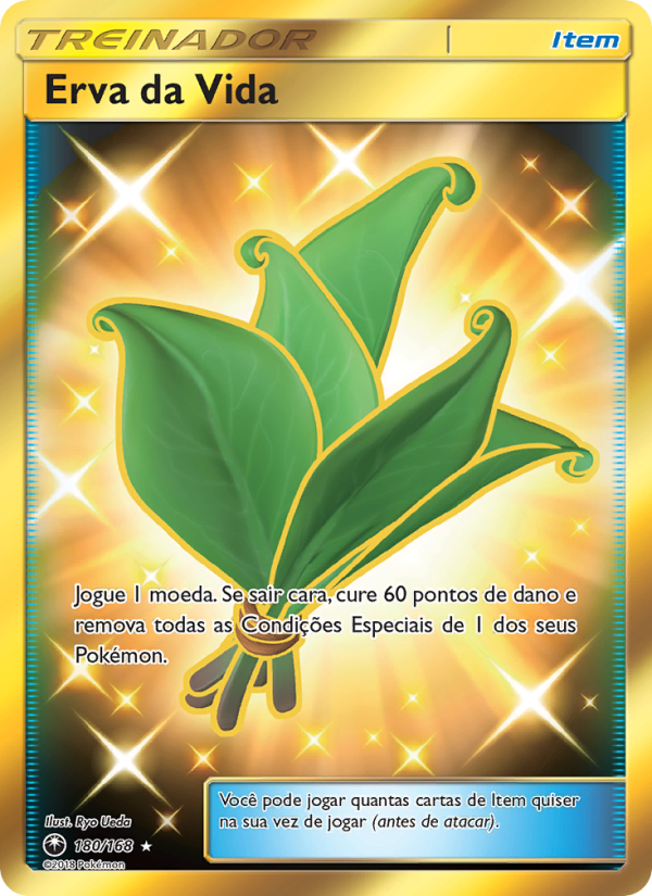 Erva da Vida 180 — Tempestade Celestial (Portuguese Pokémon TCG card)