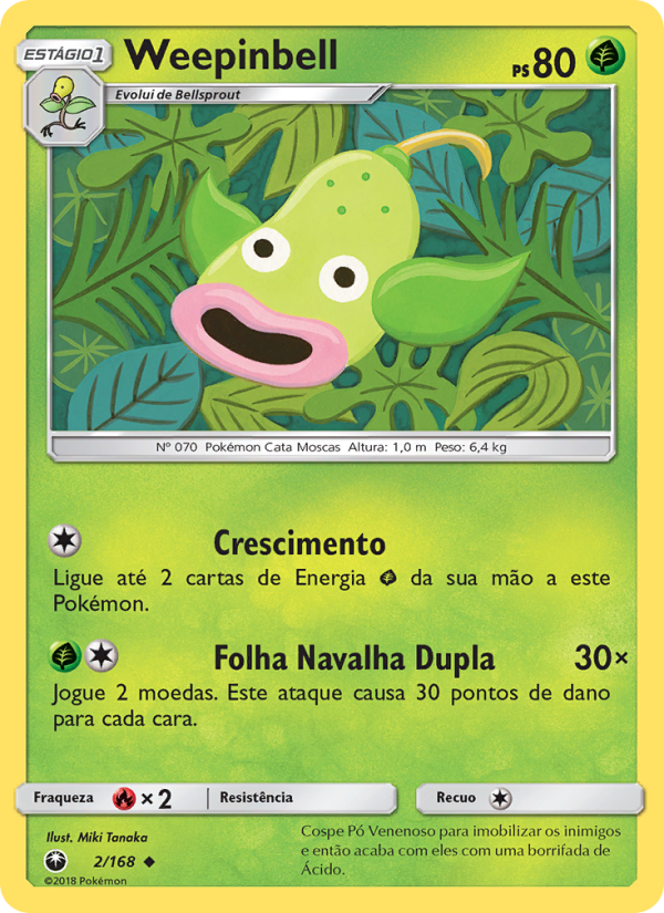 Weepinbell 2 — Tempestade Celestial (Portuguese Pokémon TCG card)