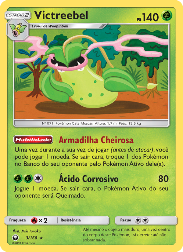 Victreebel 3 — Tempestade Celestial (Portuguese Pokémon TCG card)