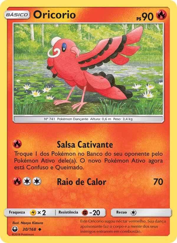 Oricorio 30 — Tempestade Celestial (Portuguese Pokémon TCG card)