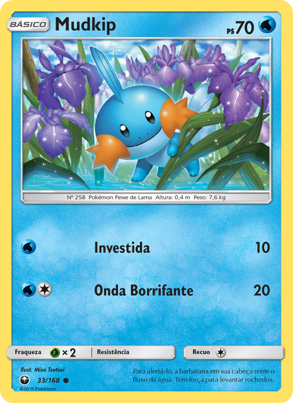 Mudkip 33 — Tempestade Celestial (Portuguese Pokémon TCG card)