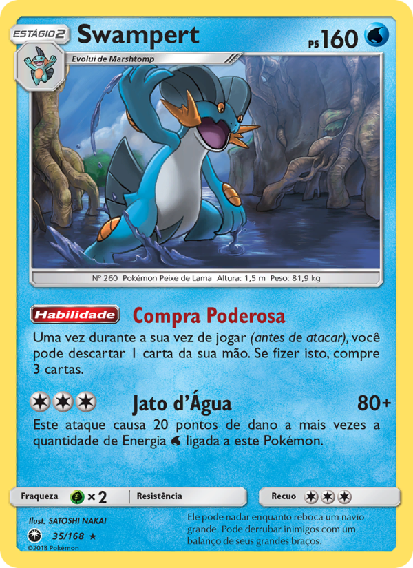Swampert 35 — Tempestade Celestial (Portuguese Pokémon TCG card)