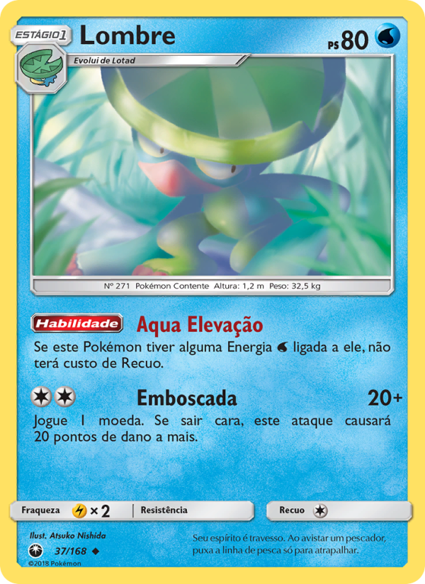 Lombre 37 — Tempestade Celestial (Portuguese Pokémon TCG card)