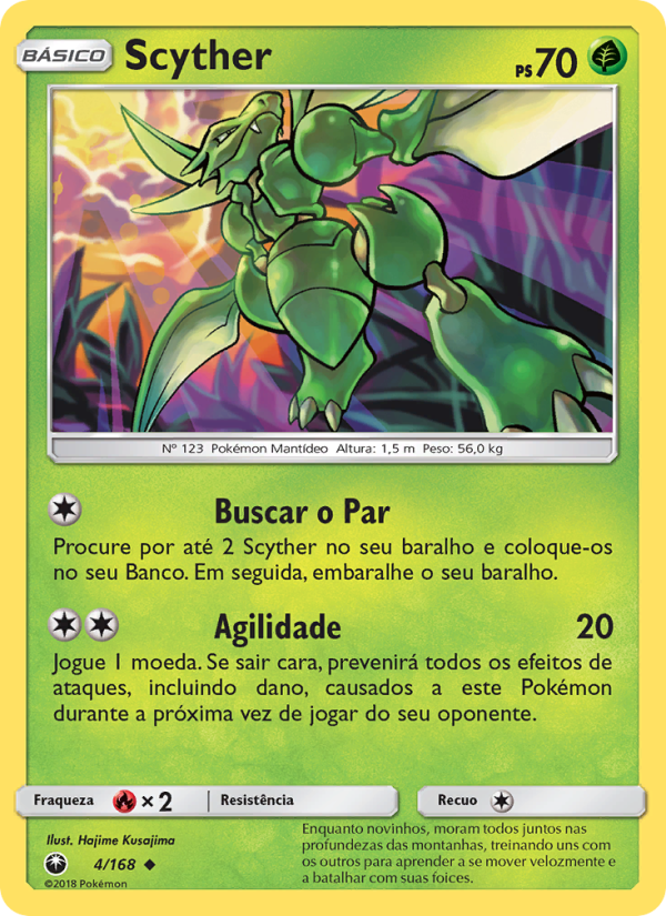 Scyther 4 — Tempestade Celestial (Portuguese Pokémon TCG card)