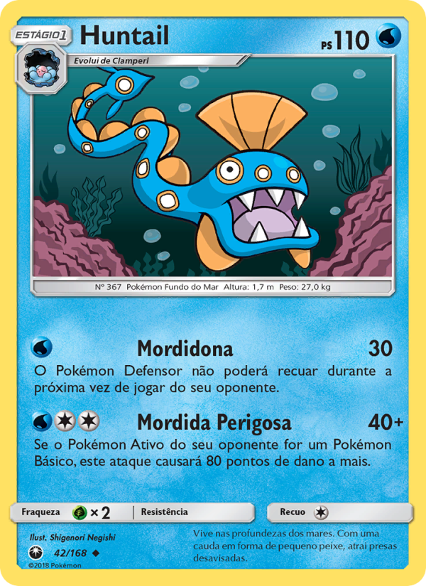 Huntail 42 — Tempestade Celestial (Portuguese Pokémon TCG card)