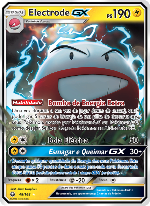 Electrode GX 48 — Tempestade Celestial (Portuguese Pokémon TCG card)