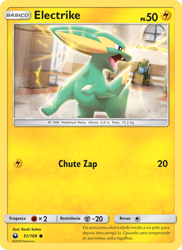 Electrike 51 — Tempestade Celestial (Portuguese Pokémon TCG card)