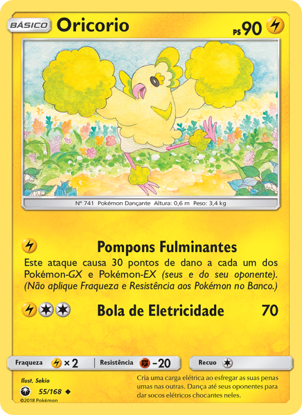 Oricorio 55 — Tempestade Celestial (Portuguese Pokémon TCG card)