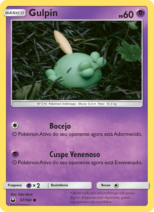 Gulpin 57 — Tempestade Celestial (Portuguese Pokémon TCG card)