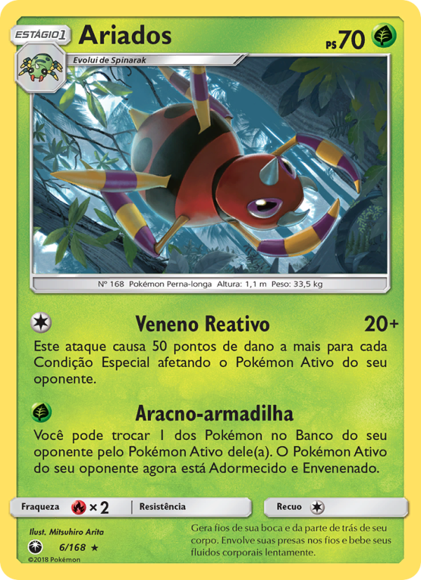 Ariados 6 — Tempestade Celestial (Portuguese Pokémon TCG card)