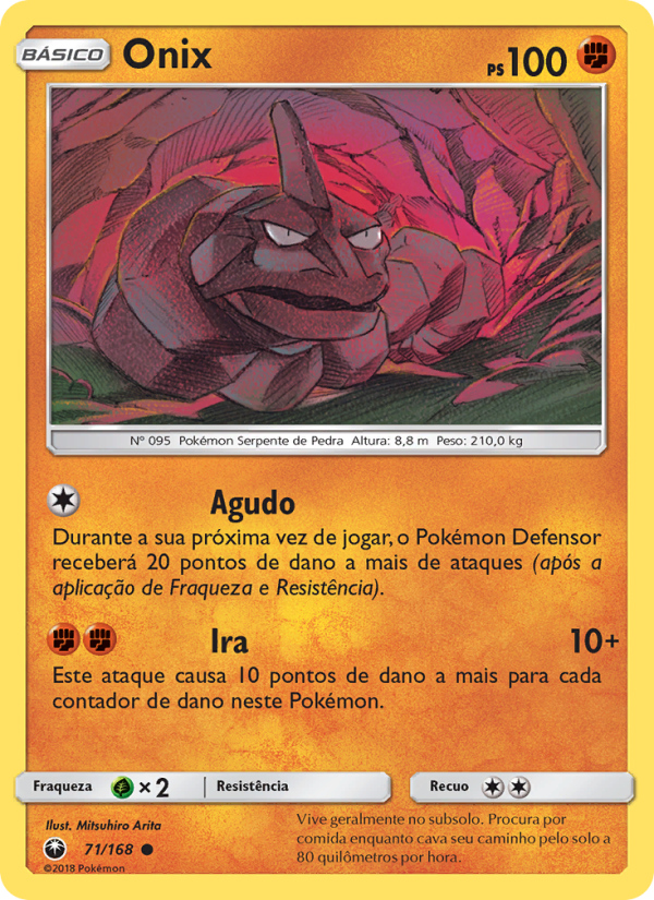 Onix 71 — Tempestade Celestial (Portuguese Pokémon TCG card)