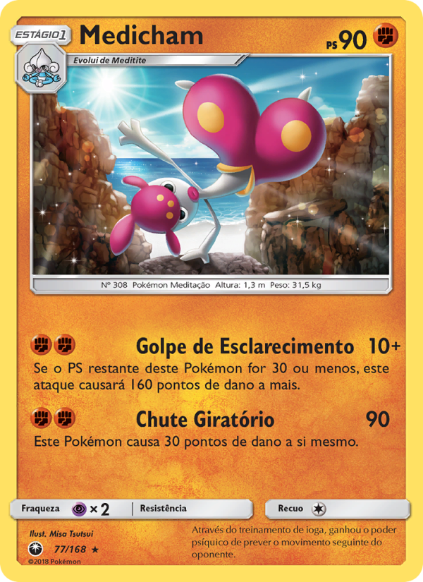 Medicham 77 — Tempestade Celestial (Portuguese Pokémon TCG card)