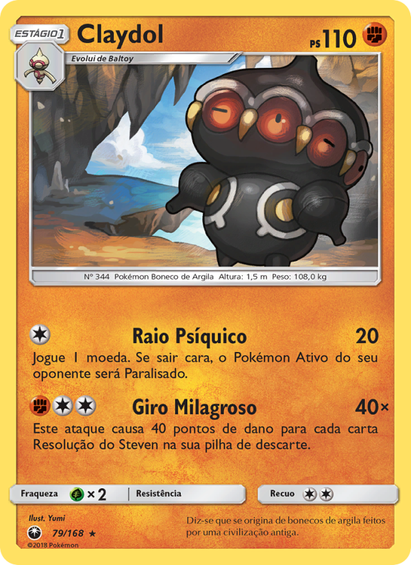 Claydol 79 — Tempestade Celestial (Portuguese Pokémon TCG card)