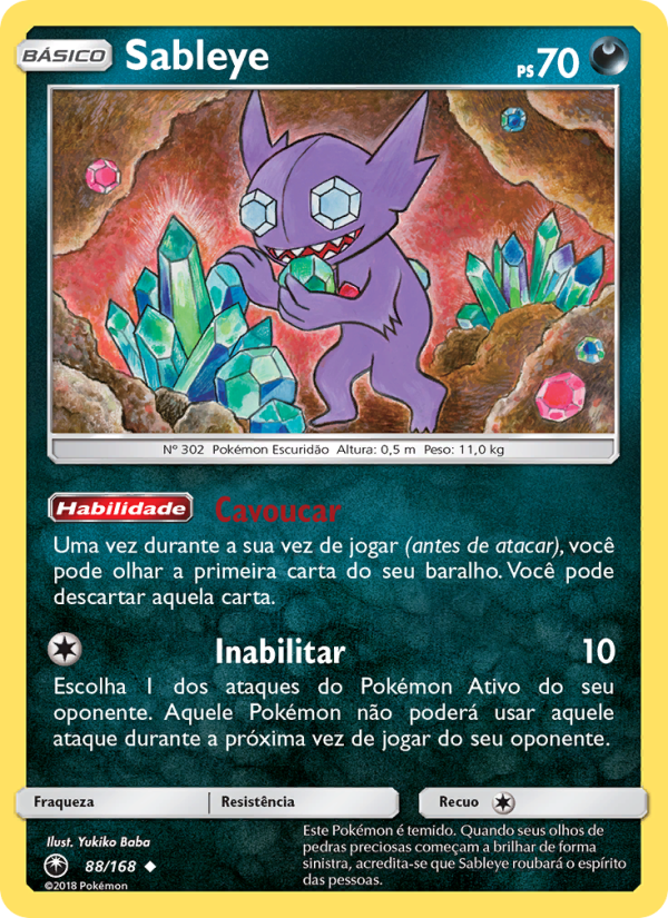 Sableye 88 — Tempestade Celestial (Portuguese Pokémon TCG card)