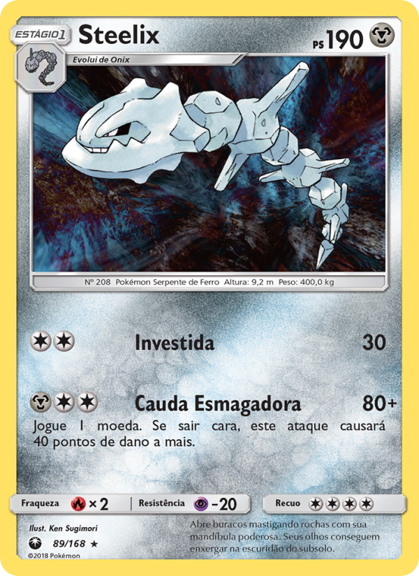 Steelix 89 — Tempestade Celestial (Portuguese Pokémon TCG card)