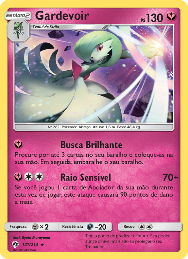 Gardevoir 141 — Trovões Perdidos (Portuguese Pokémon TCG card)