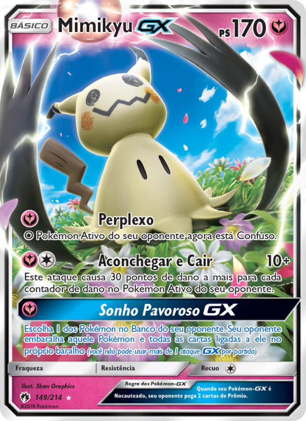 Mimikyu GX 149 — Trovões Perdidos (Portuguese Pokémon TCG card)