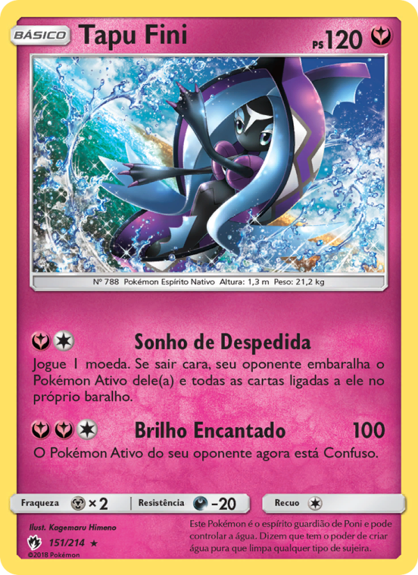 Tapu Fini 151 — Trovões Perdidos (Portuguese Pokémon TCG card)