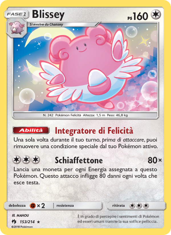 Blissey 153 — Trovões Perdidos (Portuguese Pokémon TCG card)