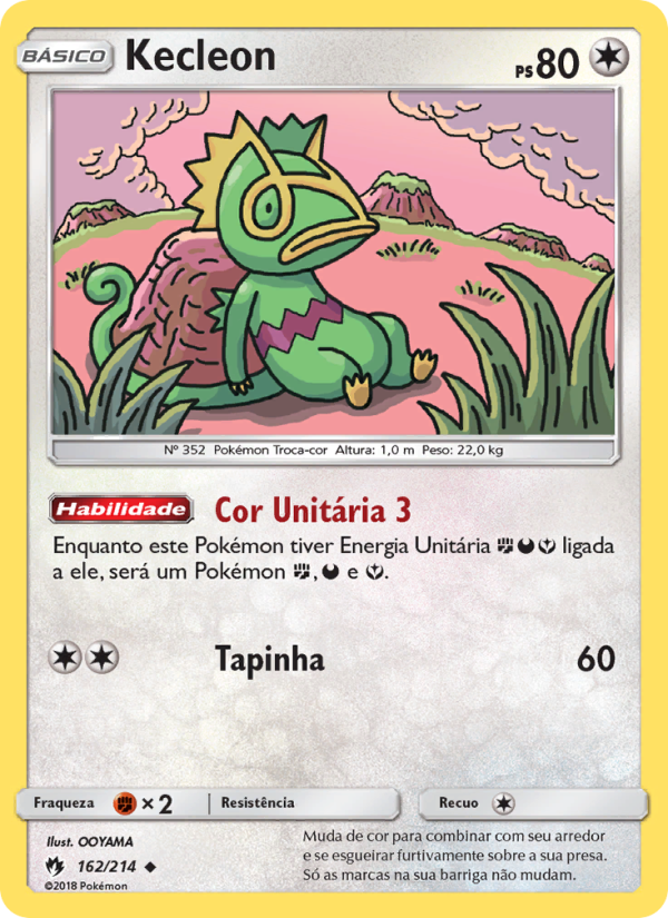 Kecleon 162 — Trovões Perdidos (Portuguese Pokémon TCG card)