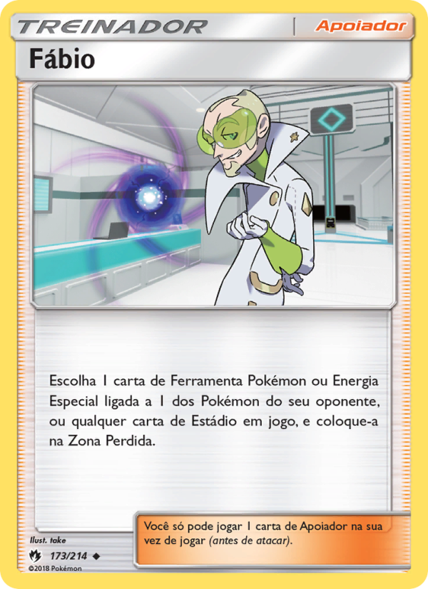 Fábio 173 — Trovões Perdidos (Portuguese Pokémon TCG card)