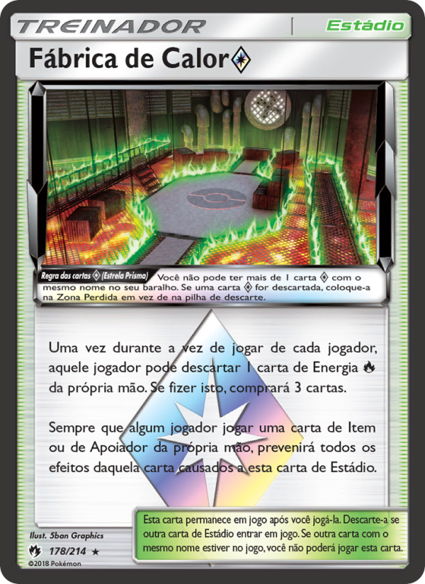 Fábrica de Calor ◇ 178 — Trovões Perdidos (Portuguese Pokémon TCG card)