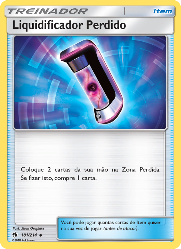 Liquidificador Perdido 181 — Trovões Perdidos (Portuguese Pokémon TCG card)