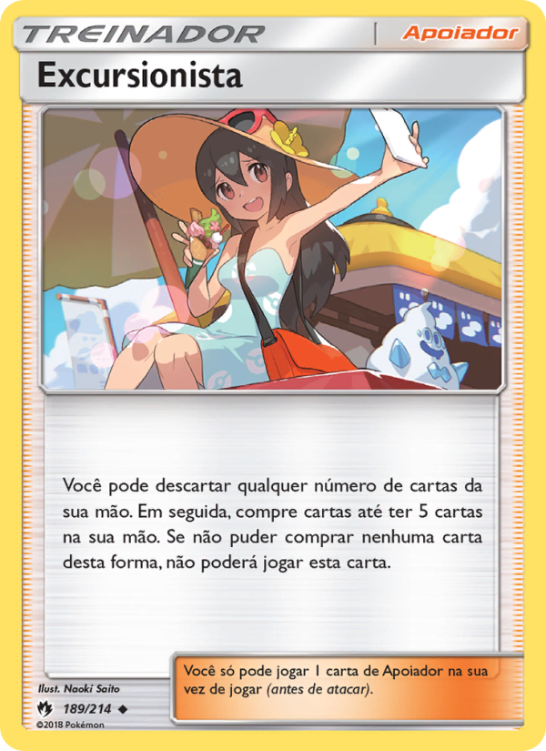Excursionista 189 — Trovões Perdidos (Portuguese Pokémon TCG card)