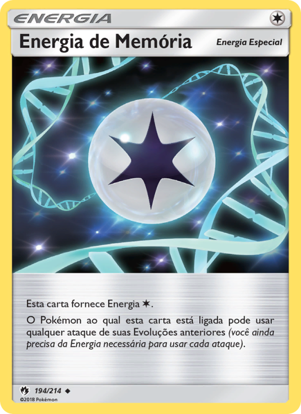 Energia de Memória 194 — Trovões Perdidos (Portuguese Pokémon TCG card)