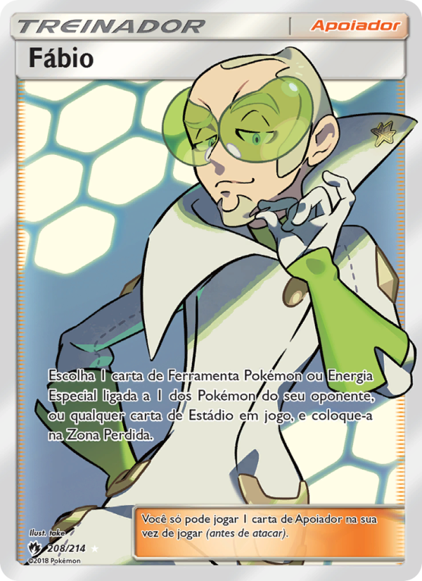 Fábio 208 — Trovões Perdidos (Portuguese Pokémon TCG card)
