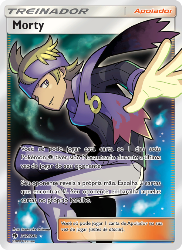 Morty 212 — Trovões Perdidos (Portuguese Pokémon TCG card)