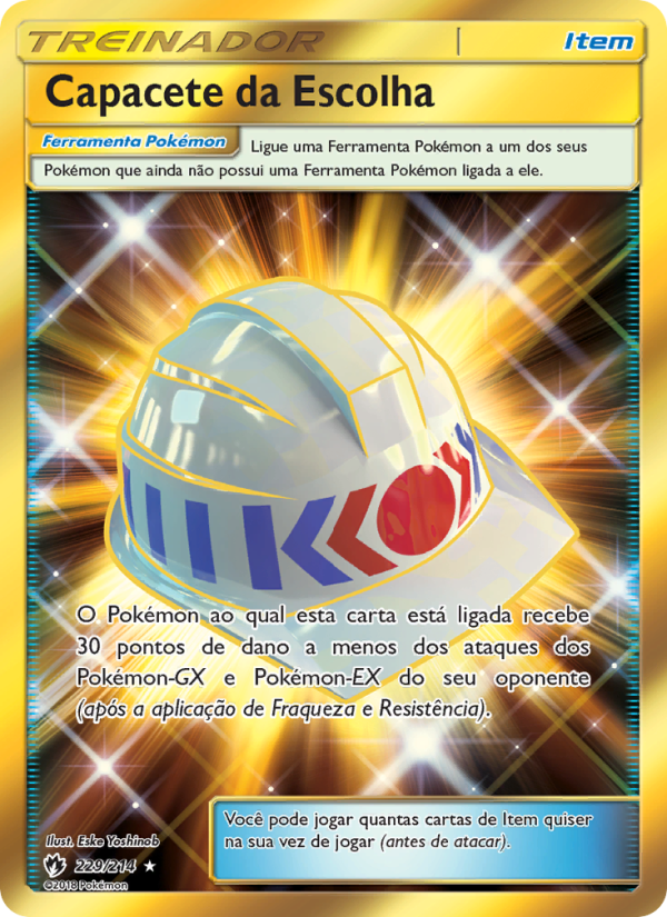 Capacete da Escolha 229 — Trovões Perdidos (Portuguese Pokémon TCG card)