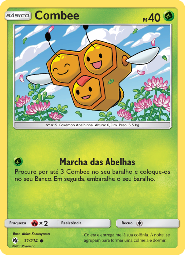 Combee 31 — Trovões Perdidos (Portuguese Pokémon TCG card)