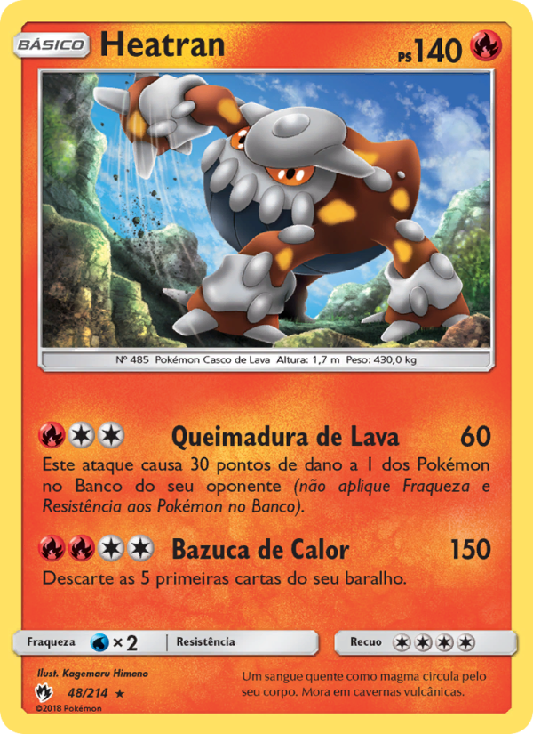 Heatran 48 — Lost Thunder (Portuguese Pokémon TCG card)