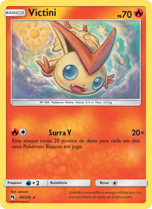 Victini 49 — Lost Thunder (Portuguese Pokémon TCG card)