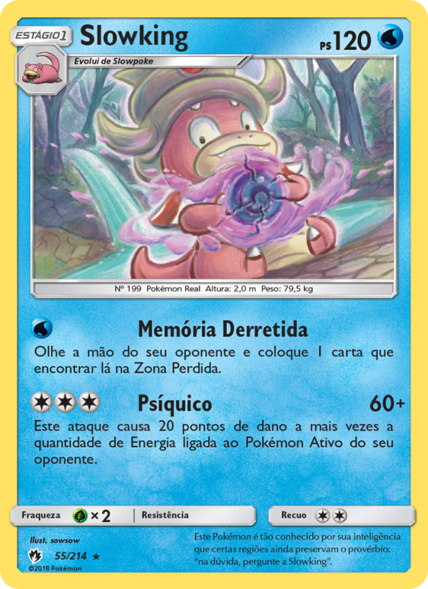 Slowking 55 — Trovões Perdidos (Portuguese Pokémon TCG card)