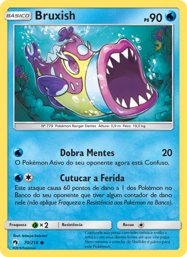 Bruxish 70 — Trovões Perdidos (Portuguese Pokémon TCG card)