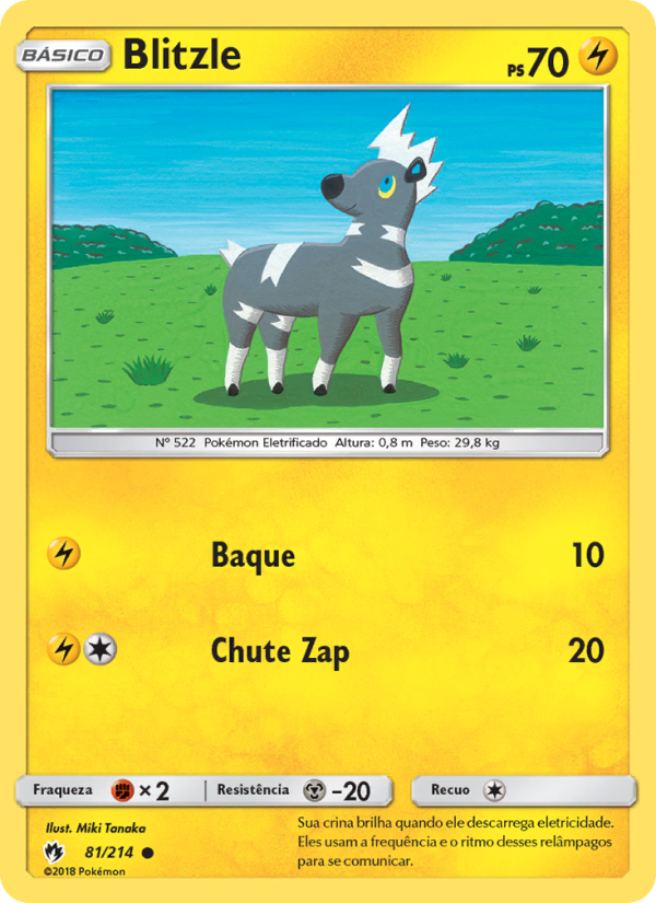 Blitzle 81 — Trovões Perdidos (Portuguese Pokémon TCG card)