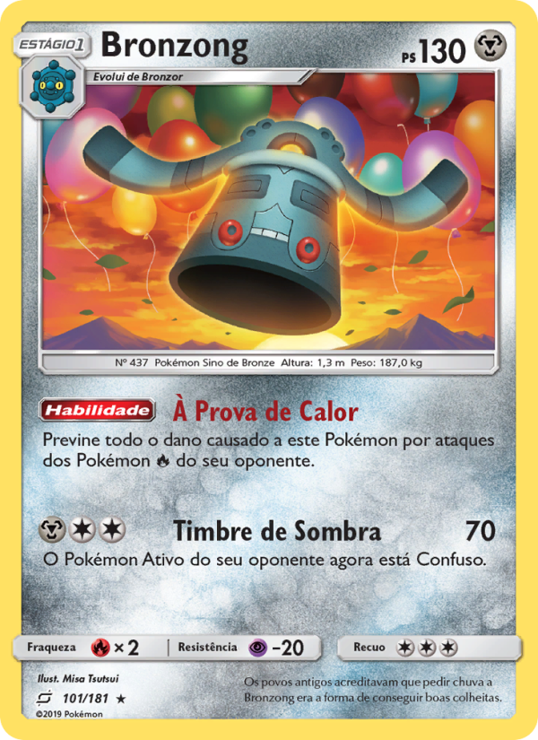 Bronzong 101 — União de Aliados (Portuguese Pokémon TCG card)