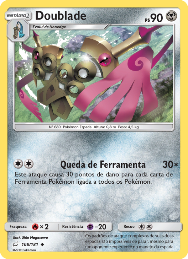 Doublade 108 — União de Aliados (Portuguese Pokémon TCG card)
