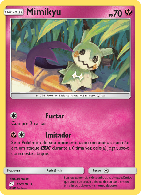 Mimikyu 112 — União de Aliados (Portuguese Pokémon TCG card)