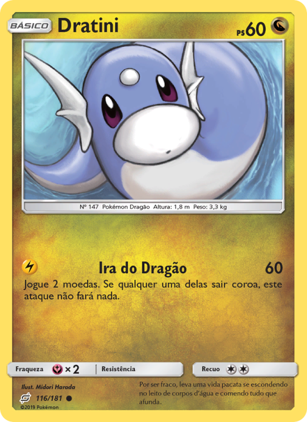 Dratini 116 — União de Aliados (Portuguese Pokémon TCG card)