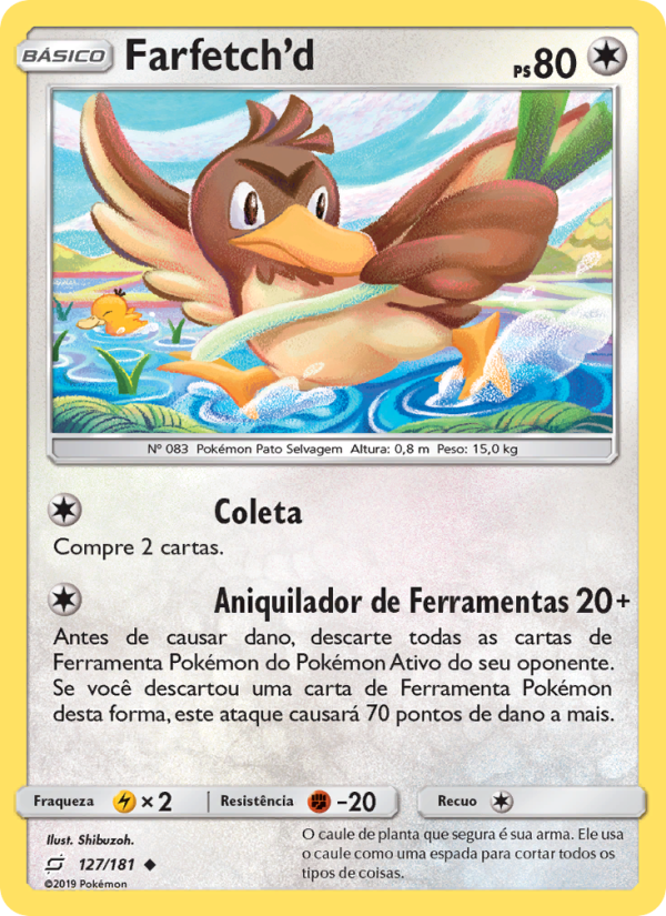 Farfetch’d 127 — União de Aliados (Portuguese Pokémon TCG card)
