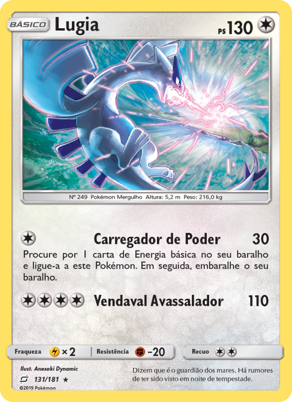 Lugia 131 — Team Up (Portuguese Pokémon TCG card)