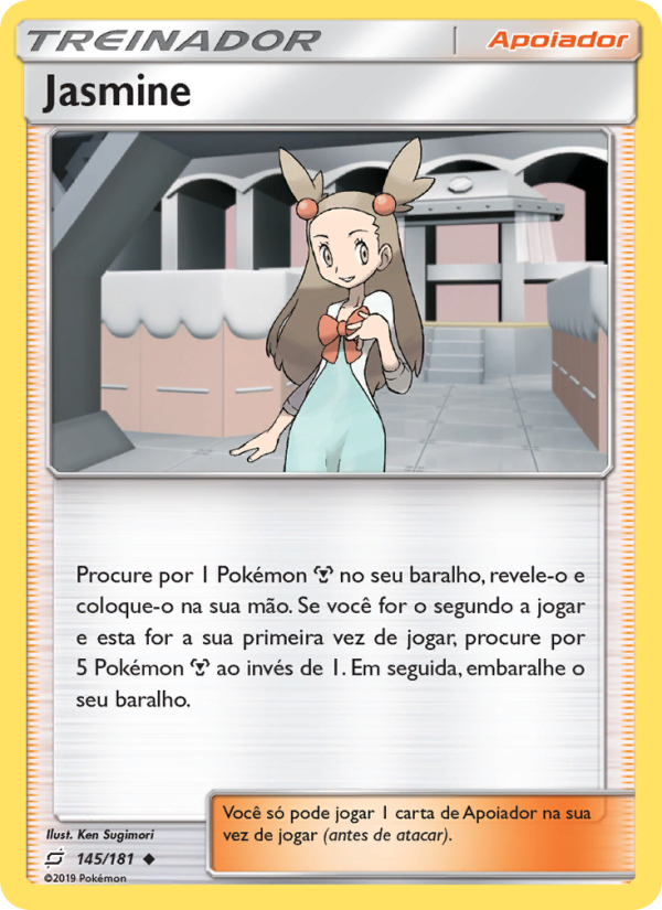 Jasmine 145 — União de Aliados (Portuguese Pokémon TCG card)