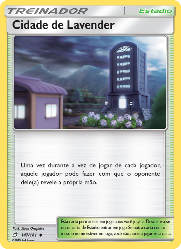 Cidade de Lavender 147 — União de Aliados (Portuguese Pokémon TCG card)
