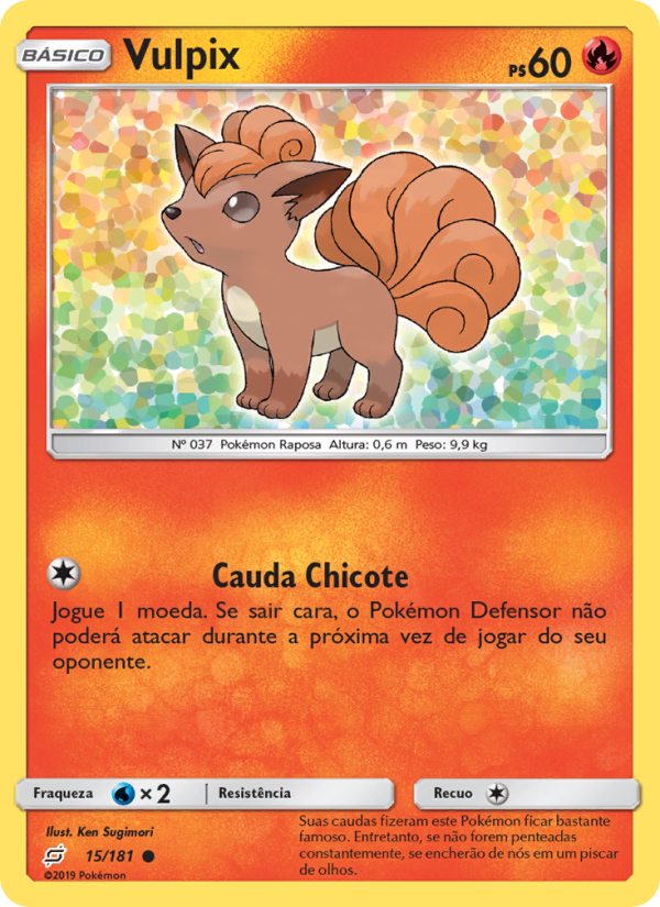 Vulpix 15 — União de Aliados (Portuguese Pokémon TCG card)