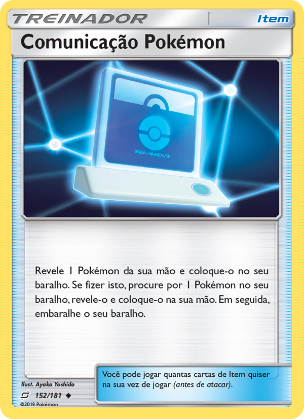 Comunicação Pokémon 152 — União de Aliados (Portuguese Pokémon TCG card)