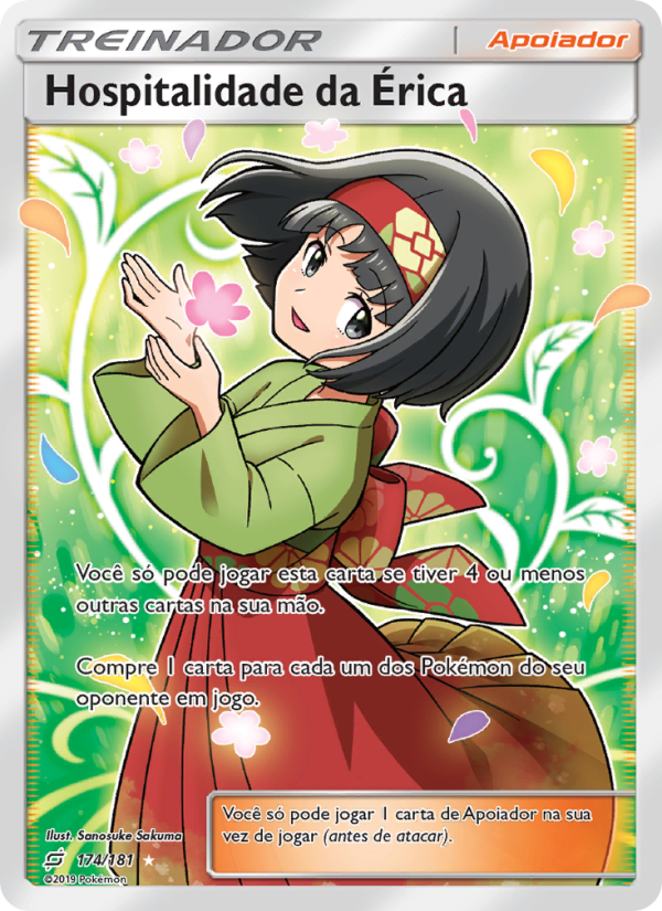 Hospitalidade da Érica 174 — União de Aliados (Portuguese Pokémon TCG card)