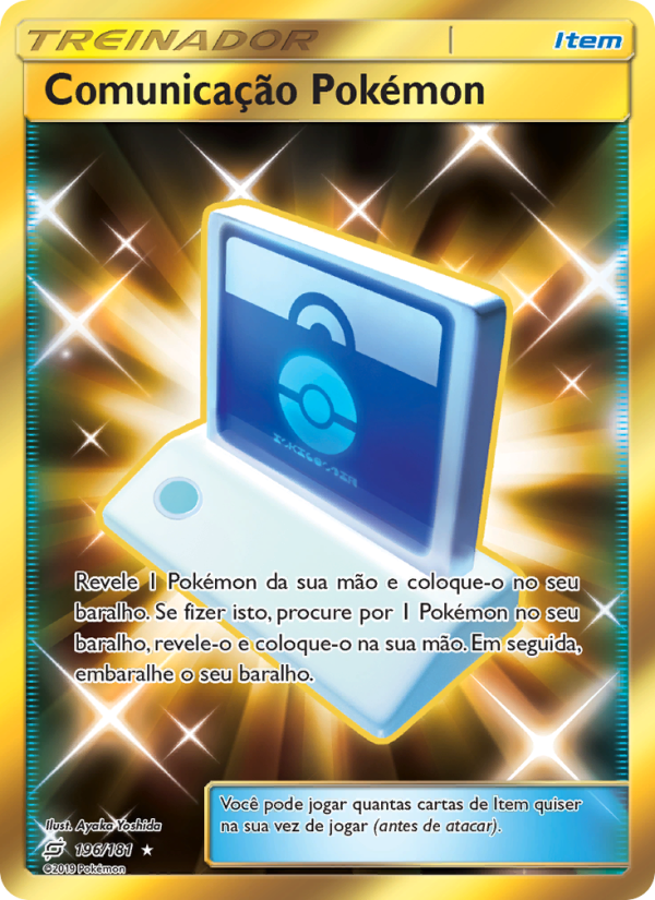 Comunicação Pokémon 196 — União de Aliados (Portuguese Pokémon TCG card)
